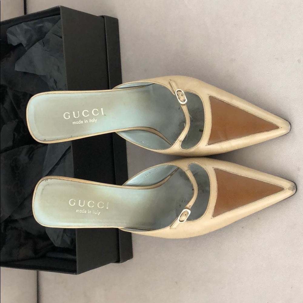 Gucci little heel sandal-sz 37.5